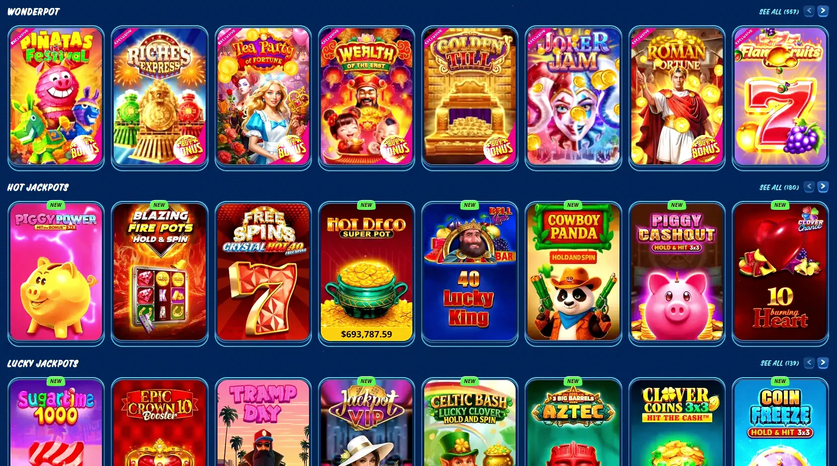 Richard Casino Mobile App Spielübersicht auf einem Smartphone